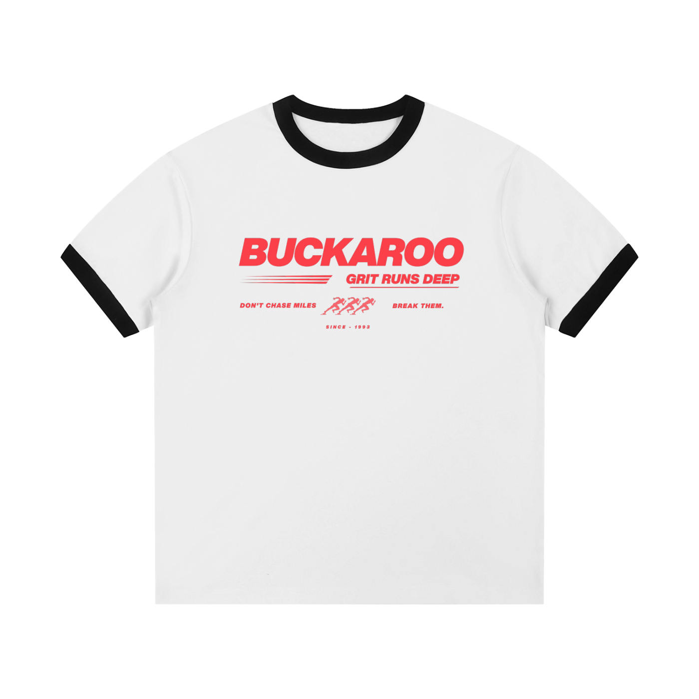 Contrast Edge Ribbed Crewneck T-Shirt