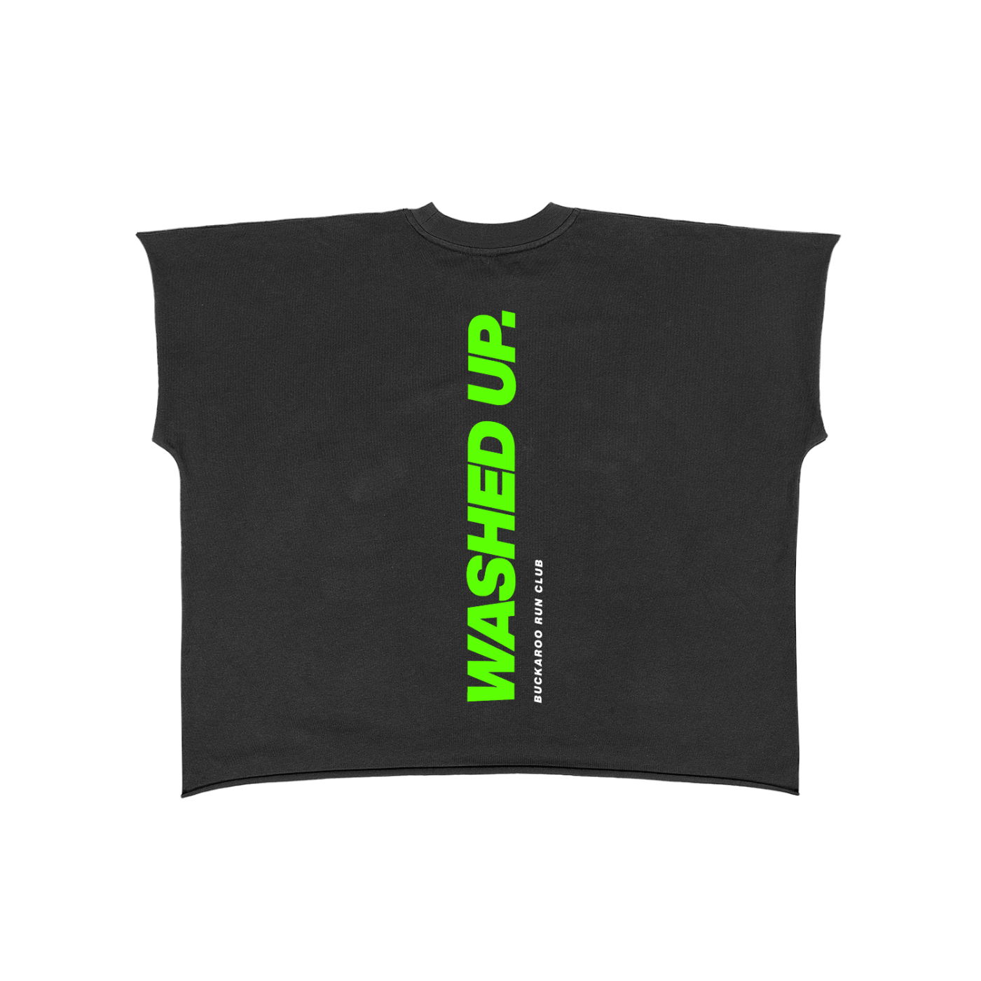 WASHED UP. - Raw Edge Boxy Non-Shrink T-Shirt