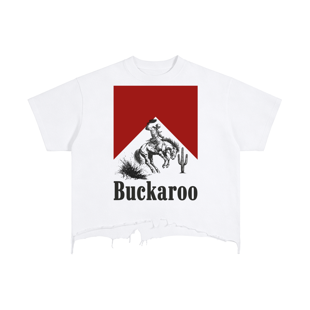 Buckaroo Boxy Distressed Hem T-Shirt